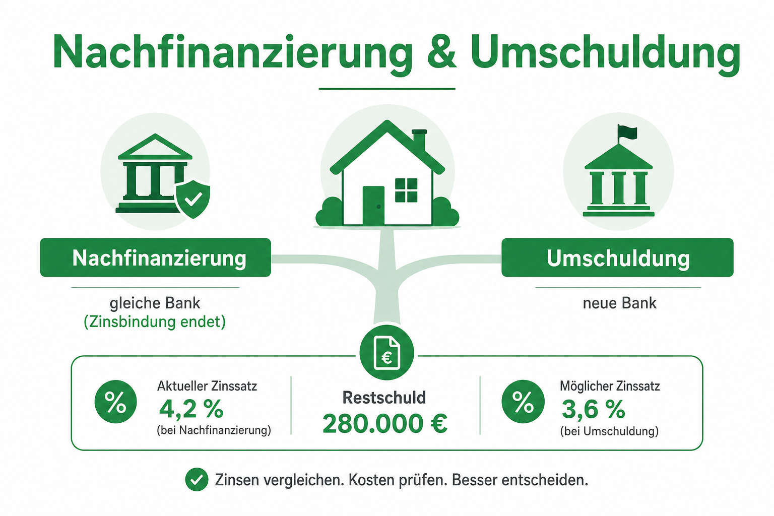 Nachfinanzierung & Umschuldung: wann sich Refinanzierung lohnt